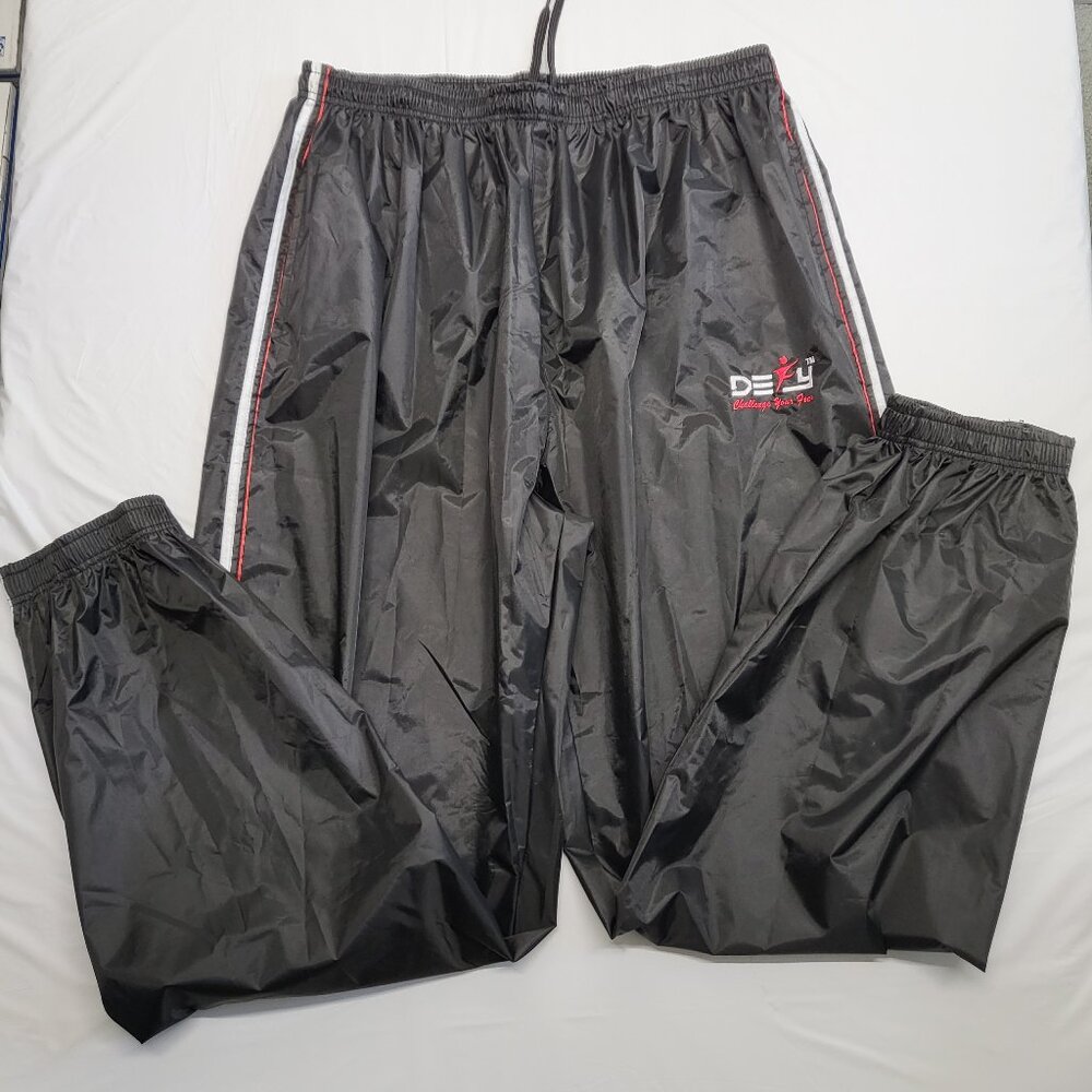 Defy Sauna Pants Jogger Mens 7XL Pull On Elastic Waist Drawstring Pocket Zip Hem